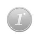 1の数字が入ったシルバーコインのイラスト