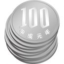 百十玉硬貨が重なったイラスト