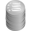百十玉硬貨が積み重なったイラスト